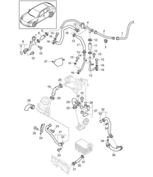 Coolant cooling system (Model: CRCC,CRCB, CWJA) Panamera 970 (G1) 3.0L DIESEL 2012-16