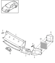 Air guide / Coolant cooling system Panamera 970 (G1) >>2013