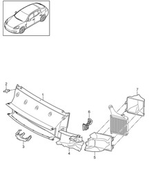 Air guide / Coolant cooling system Panamera 970 (G1) 2014>>