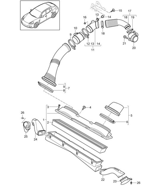 Diagram 106-040 Porsche 卡宴 9YA 2018-2023 