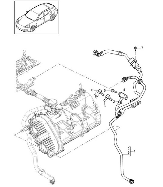 Diagram 107-010 Porsche 991 (911) MK1 2012-2016 Engine