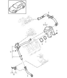 Kurbelgehäuse / Entlüftung (Modell: 4820,4840, 4870,CXPA, CXRA,CXR, CWBA,CWB, CWCA,CWC) Panamera 970 (G1) 4.8L 2010-16