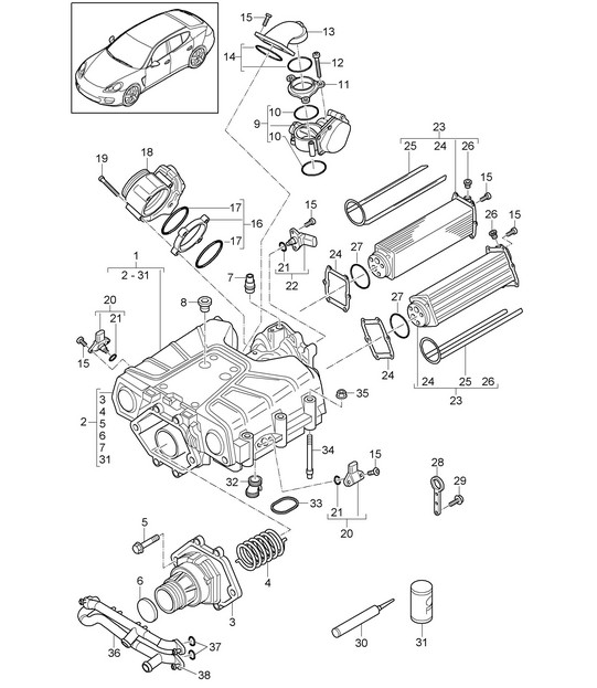 Compressor (model: CGEA,CGE, CGFA) Panamera 970 (G1) 3.0L HYBRID 2012-16