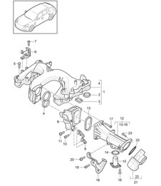 Intake manifold / Throttle valve adapter / Air guide housing (Model: CRCC,CRCB, CWJA)  Panamera 970 (G1) 3.0L DIESEL 2012-16
