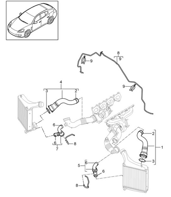 Diagram 107-070 Porsche Macan (95B) MK1 (2014-2018) Engine