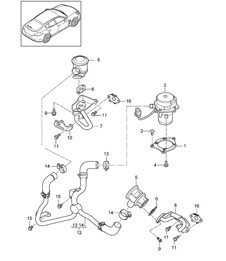 Exhaust purification system w. secondary air injection (Model: CWDA,CWD, CWFA,CWF) Panamera 970 (G1) 3.0L 2014>>