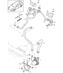 Exhaust purification system w. secondary air injection (Model: CGEA,CGE, CGFA) Panamera 970 (G1) 3.0L HYBRID 2012-16
