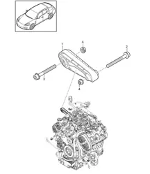 Motoraufhängung / Motorhalterung (Modell: CWDA,CWD, CWFA,CWF) Panamera 970 (G1) 3.0L 2014>>