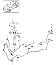 Brandstofsysteem / Brandstofleiding / Brandstoffilter / Bodemplaat (Model: CRCC,CRCB, CWJA) Panamera 970 (G1) 3.0L DIESEL 2012-16