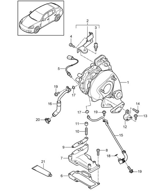 Diagram 202-097 Porsche 992.1  Carrera 4 Cabriolet 3.0L 2019-24 