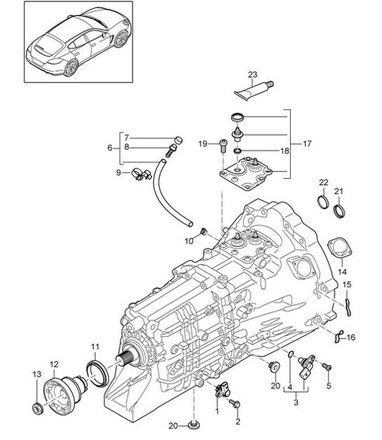 Diagram 302-010 Porsche Cayman 987C/981C (2005-2016) Transmission
