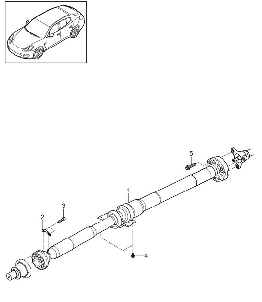 Albero cardanico Panamera 970 (G1) 2010-16