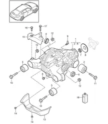 Différentiel d'essieu arrière (PR:219) Panamera 970 (G1) 2010-16