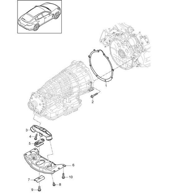 Diagram 306-000 Porsche 开曼 S 3.4L 987C 2005-08 传播