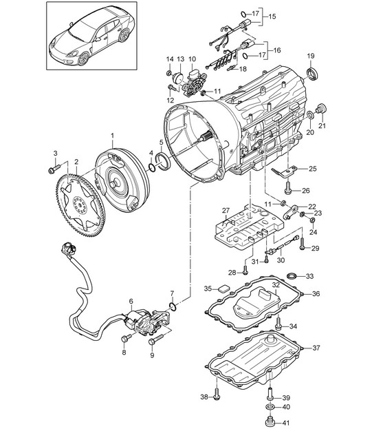 Replacement transmission / Tiptronic  / Individual parts (Model: A7000,A7010, A7011) Panamera 970 (G1) 