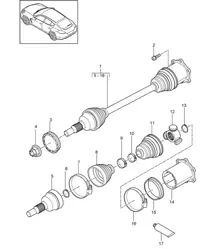 Drive shaft (PR:339) Panamera 970 (G1) 2011-2013