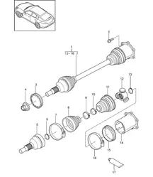 Drive shaft (PR:339) Panamera 970 (G1) 2014>>