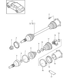 Aandrijfas (PR:339) Panamera 970 (G1) 2014>>