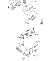Servosterzo / Pompa tandem / Contenitore dell'olio / Tubo flessibile di pressione / - PDCC - (Modello: 4620,4640, 4820,4840, 4870+ PR:351) Panamera 970 (G1) 3.6L / 4.8L >>2013