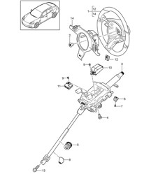 Steering wheels / Steering column /  Intermediate steering shaft Panamera 970 (G1) >>2010
