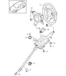 Steering wheels / Steering column / Intermediate steering shaft Panamera 970 (G1) 2011-2013