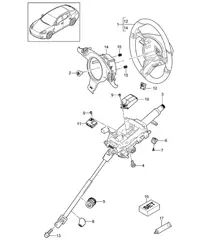 Volanti / Piantone sterzo / Albero sterzo intermedio Panamera 970 (G1) 2014>>