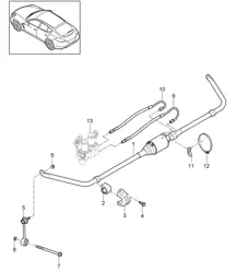 Barre anti-roulis / Tuyau (PR:351,355) Panamera 970 (G1) 2010-16