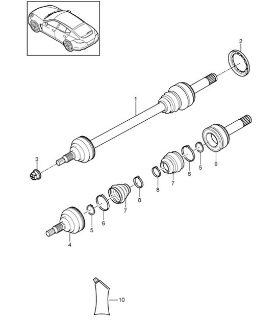 Diagram 501-040 Porsche 9YA.2 Cayenne V6 3.0L Essence 353Cv 2023>> 