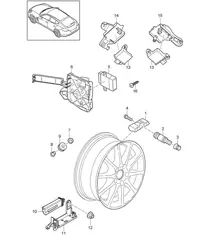 轮胎压力控制系统 (PR:482,483) Panamera 970 (G1) >>2013