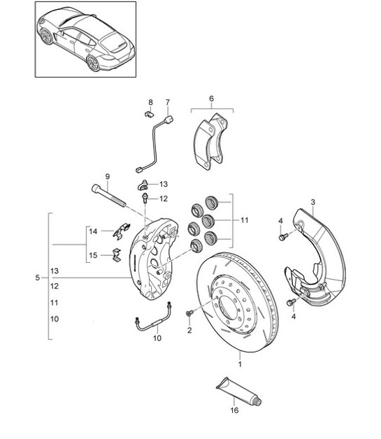 Diagram 602-002 Porsche 918 Spyder 2014-2015 