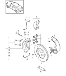 盘式制动器 / 前桥 (型号：CWBA、CWB、CWCA、CWC) Panamera 970 (G1) TURBO / TURBO S 2014>>