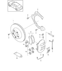 盘式制动器 / 后轴 (型号：CWDA、CWD、CXPA、CXRA、CXR) Panamera 970 (G1) 3.0L / 4.8L 2014&gt;&gt;