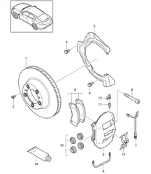 Freno a disco / Asse posteriore (Modello: 4620,4640, CRCC,CRCB) Panamera 970 (G1) 3.6L / 3.0L DIESEL >>2013