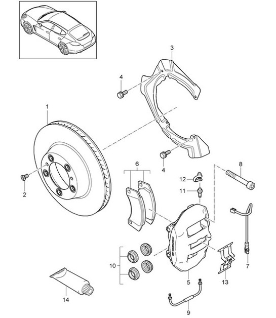 Diagram 603-010 Porsche Cayman GTS 718 2.5L PDK (365 Bhp) Wheels, Brakes