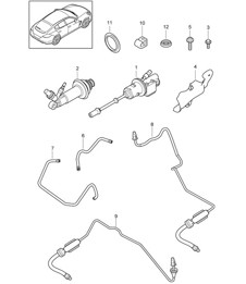 离合器驱动装置 / 离合器主缸 / 离合器管 Panamera 970 (G1) 2010-16