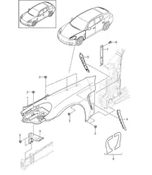 翼子板 Panamera 970 (G1) 2010-16