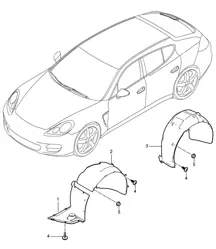 Rivestimento / passaruota Panamera 970 (G1) 2010-16