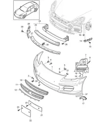 Front bumper (PR:XAP, Sport Design Package (Aerokit)) Panamera 970 (G1) >>2013