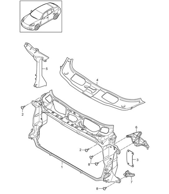 Diagram 802-011 Porsche Macan（95B）MK1（2014-2018）  车身