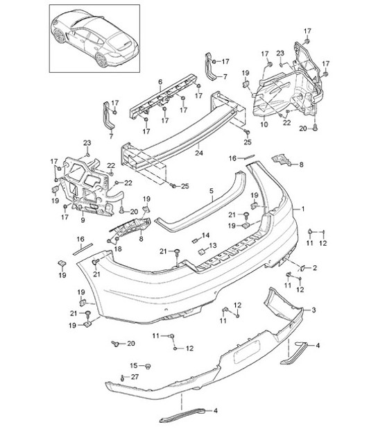 Diagram 802-021 Porsche Cayman S 3.4L 987C 2005-08 Body