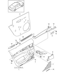 Panel de puerta - TRASERO - Panamera 970 (G1) >> 2013