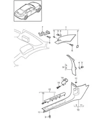 Montante anteriore / modanatura sottoporta - ANTERIORE - Panamera 970 (G1) 2010-16