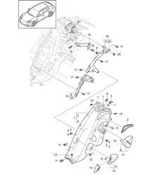 Rivestimento / passaruota Panamera 970 (G1) 2010-16