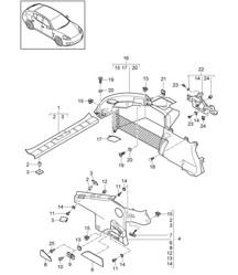 Revestimientos / Maletero - LATERAL - Panamera 970 (G1) 2010-16