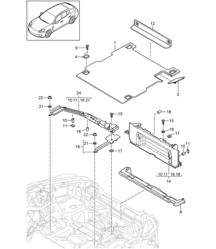Revestimientos / Maletero / Híbrido - INFERIOR - Panamera 970 (G1) 3.0L HYBRID 2012>>