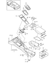 Console centrale - ANTERIORE - Panamera 970 (G1) 2010-16