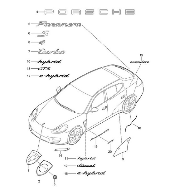 Diagram 810-000 Porsche 卡宴 3.2L V6 2003 年>>  车身