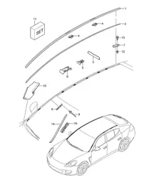 Dachkantenleiste Panamera 970 (G1) 2010-16