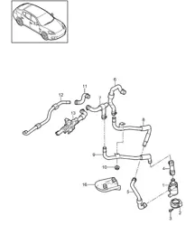 Línea de aire caliente / Alimentación / Retorno Panamera 970 (G1) 2010-16