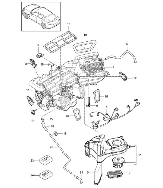 Climatizzatore Panamera 970 (G1) 2010-16